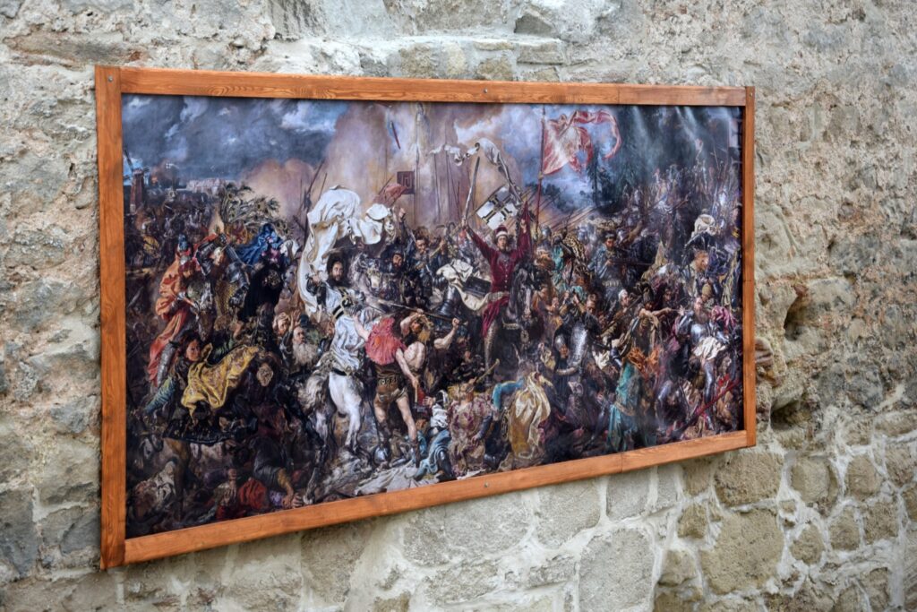 Replika obrazu Bitwa pod Grunwaldem Jana Matejki w Szydłowie